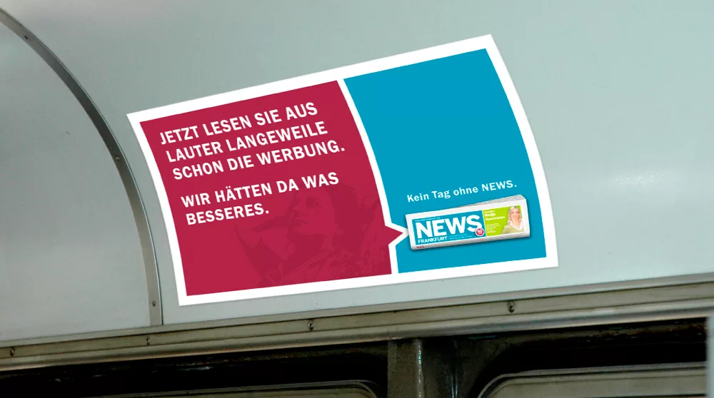 Axel Brzoska | Freier Art Director || News Frankfurt | Kampagne | Poster U-Bahn