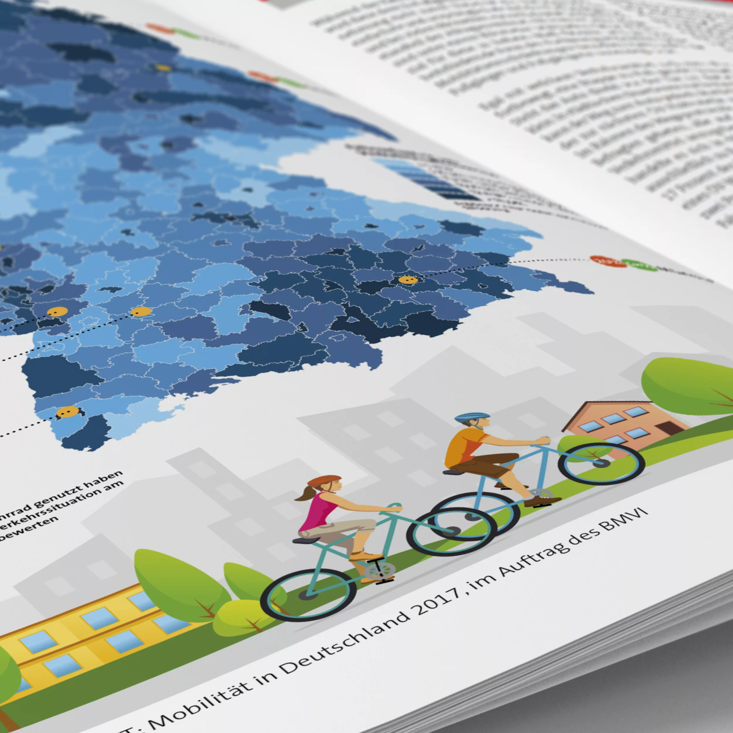 Axel Brzoska | Freier Art Director || Bundesministerium für Digitales und Verkehr | Infografiken zum Thema Radfahren und Mobilität in Deutschland